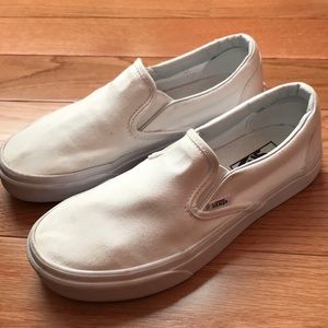 White Slip-on Vans